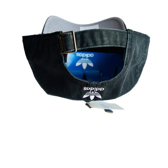 ADIDAS Originals Adult Black Relaxed Strap-Back Hat - Picture 6 of 8